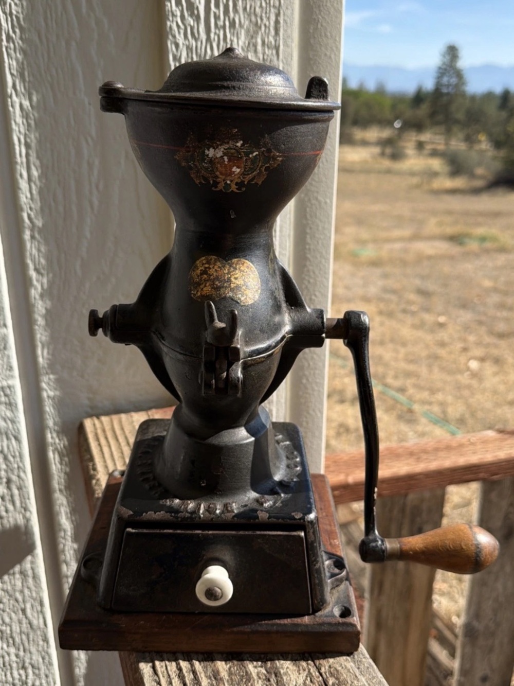 Antique Enterprise No. 1 Cast Iron Coffee Grinder Mill Philadelphia Patd 1875